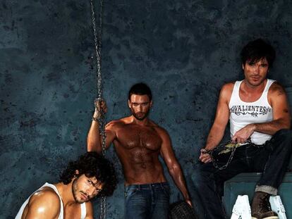 Los actores protagonistas de <i>Valientes,</i> que verá la luz en 2010.