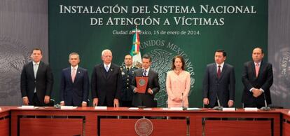 El presidente Peña Nieto en la instalación del sistema, este miércoles.