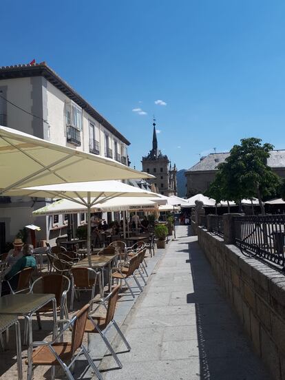 San Lorenzo de El Escorial en el primer sábado de fase 1.