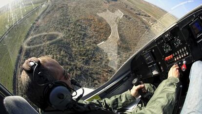 Un momento del vuelo con Parodi.
