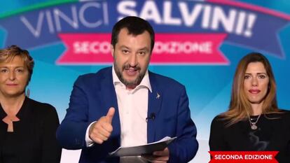 Matteo Salvini, en un fotograma del vídeo que promociona su concurso.