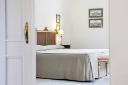 Una de las habitaciones de Villa Jerez, en Jerez de la Frontera (Cádiz).