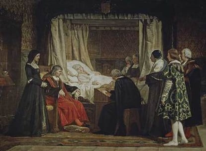 <i>Doña Isabel la Católica dictando su testamento</i>, de Eduardo Rosales.