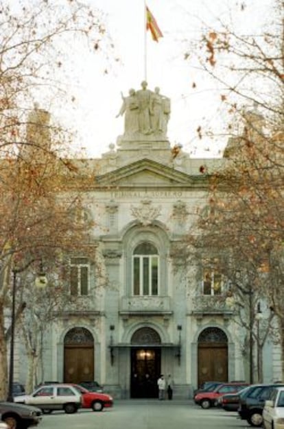 Fachada de la sede del Tribunal Supremo en Madrid.