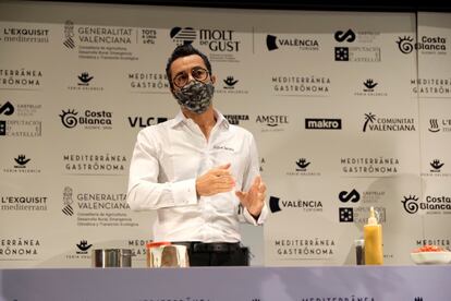 Quique Dacosta, el pasado domingo en la feria Mediterránea Gastrónoma en Valencia. 