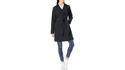 Gabardina negra para mujer de Amazon Essentials