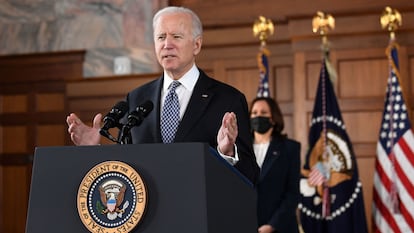 El presidente de EE UU, Joe Biden, durante una comparecencia.