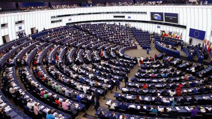 El Parlamento Europeo durante la primera sesión plenaria de la legislatura (2024-2029) este martes.
