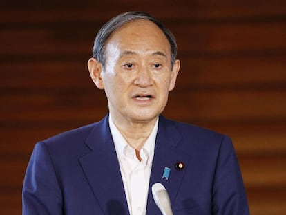 JEl primer ministro japonés, Yoshihide Suga, anuncia a los medios que se retira de las elecciones al liderazgo de su partido