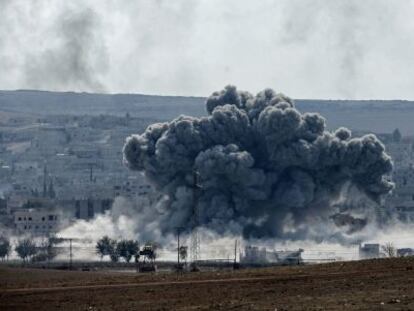 Una explosión en la ciudad siria de Kobane, el martes 29 de septiembre.