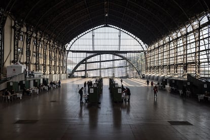 La Estación Mapocho, uno de los locales de votación más grandes de Santiago.