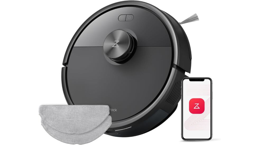 Robot aspirador con función de friegasuelos, de la marca roborock.