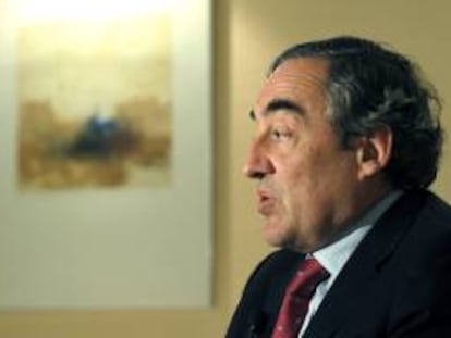 El presidente de la CEOE, Juan Rosell, durante una entrevista concedida a Efe. EFE/Archivo