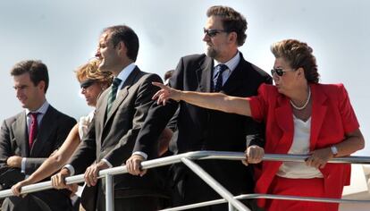 Rajoy junto a Camps, Barberá, Aguirre y Costa en unas regatas en Valencia
