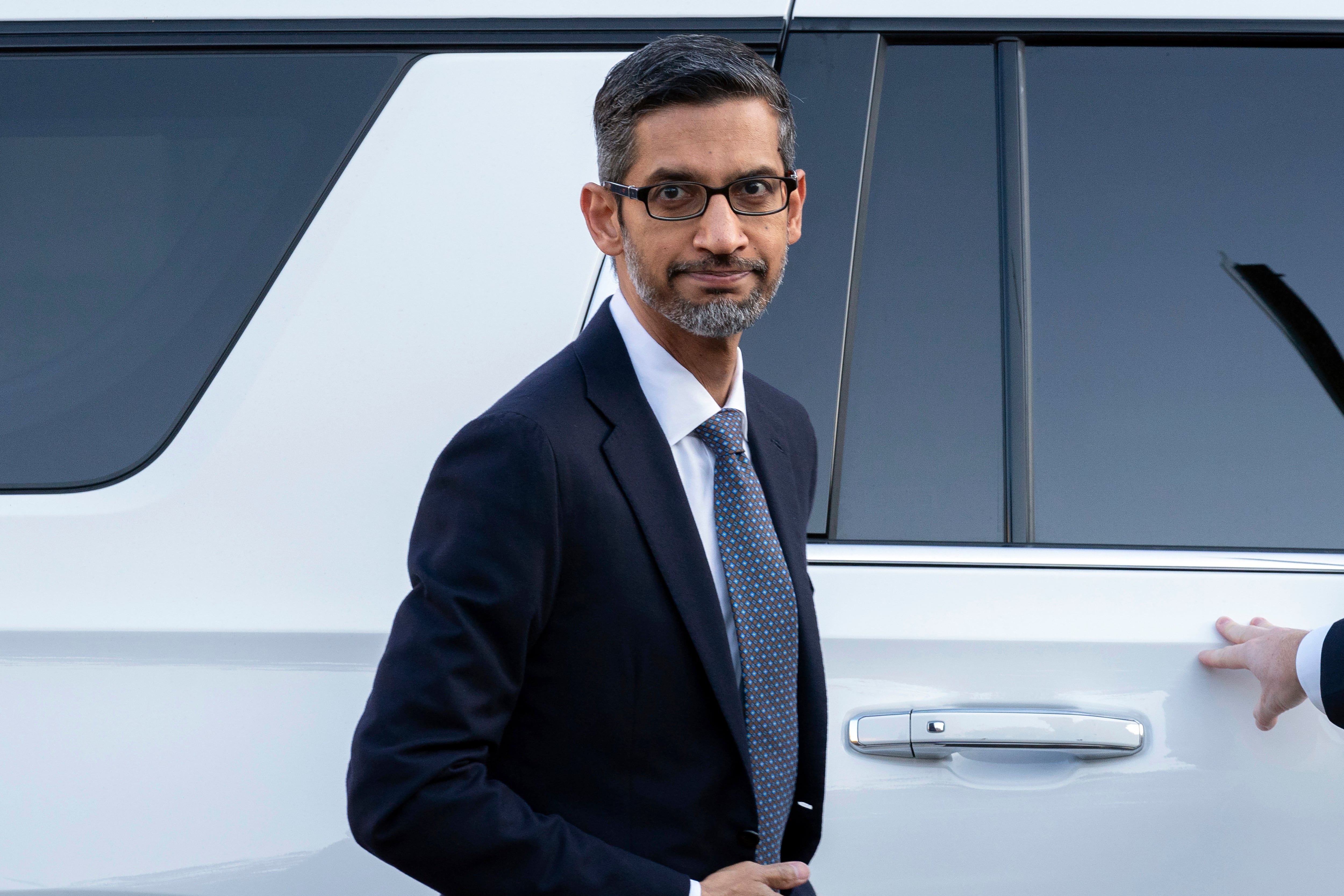 El consejero delegado de Alphabet, Sundar Pichai, en octubre de 2023 en Washington.