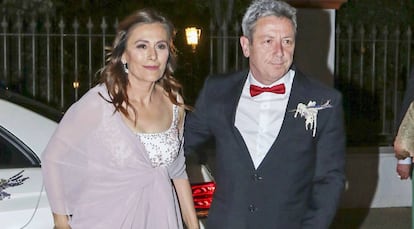Alonso Guerrero y María Dolores, el día de su boda.