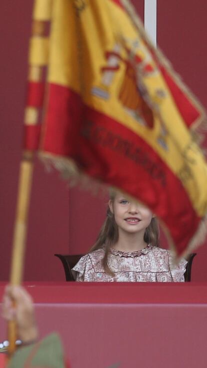 La Princesa Leonor durante el desfile