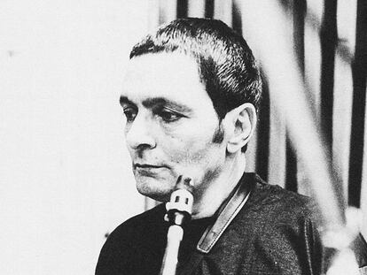 Art Pepper, fotografiado en 1978 por su esposa Laurie durante la grabación de <i>Among Friends</i>.