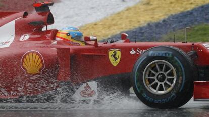 Alonso, durante la carrera