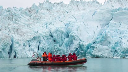 Expedición en el glaciar de los Fletanes, al sur de Groenlandia.