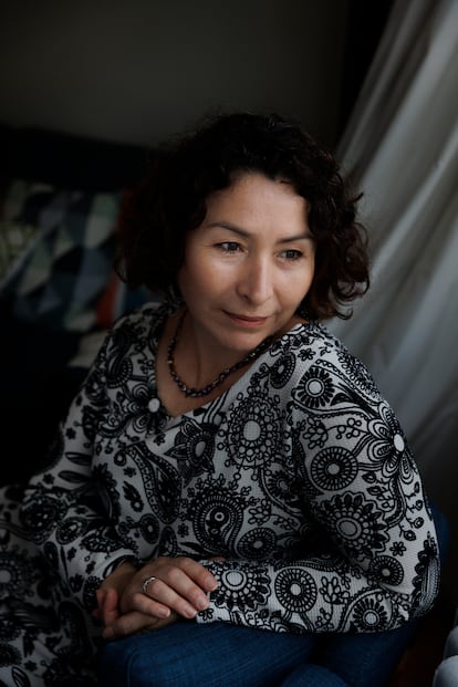 Ana María Hernández, en su casa cerca de Montreal (Canadá).