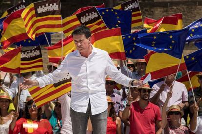 Manuel Valls participa en el acto de la Plataforma España Ciudadana en Palma de Mallorca.