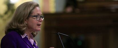 La vicepresidenta económica, Nadia Calviño.