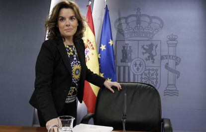 La vicepresidenta del Gobierno, Soraya Sáenz de Santamaría.