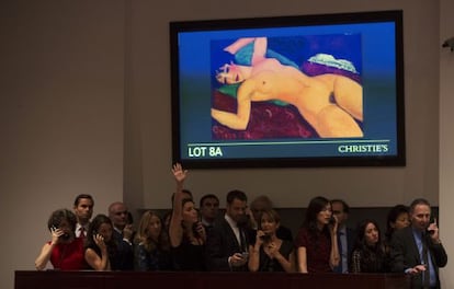 Subasta del cuadro 'Nu couché' el martes en Christie's.