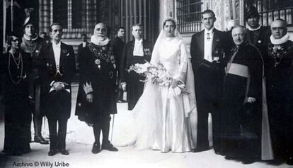 Fotografía de la boda de don Juan de Borbón.