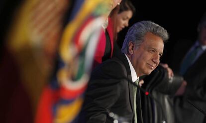 El presidente de Ecuador, Len&iacute;n Moreno, este martes en Madrid.