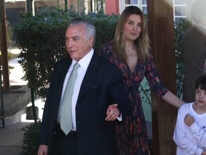 Michel e Marcela Temer com o filho Michelzinho.