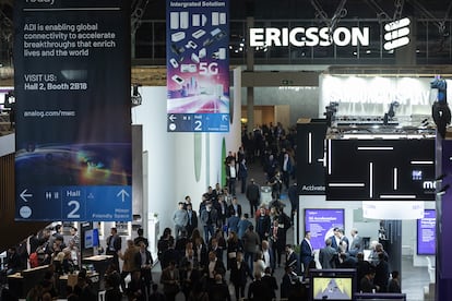 Estand de Ericsson en el Mobile World Congress (MWC). de Barcelona.