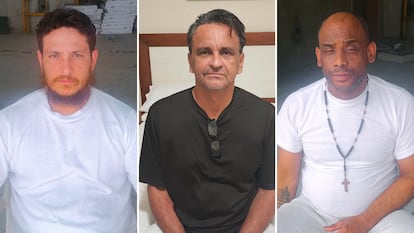 Carlos Rodríguez, Pietro Graza de Lima y Darwin Hernández, migrantes deportados.