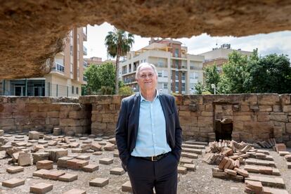 Manuel Civera, en las termas romanas de Llíria, en una imagen tomada el pasado jueves.