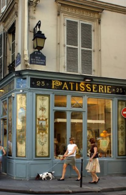 Una dulcería en el barrio de Le Marais, en la capital francesa.