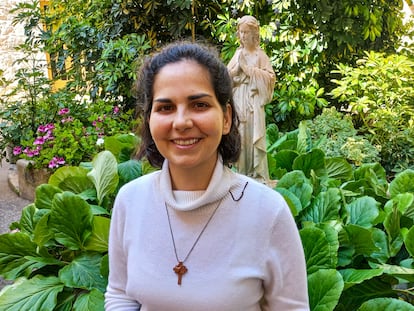 Montse Medina, en el convento de las Agustinas de Sant Mateu (Castellón)