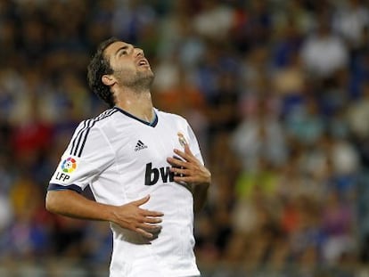 Higuaín, durante un lance del partido.