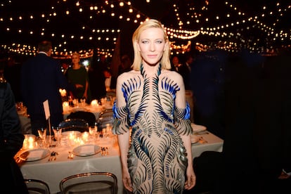 Cate Blanchett acudió a la cena de Women in Motion (Kering) con este diseño de Iris Van Herpen.