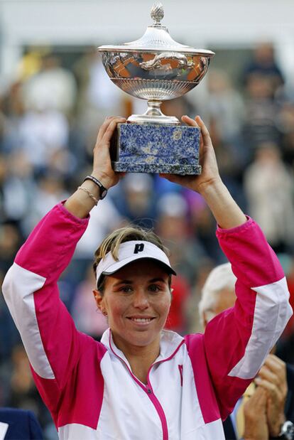 María José Martínez celebra su victoria en Roma.