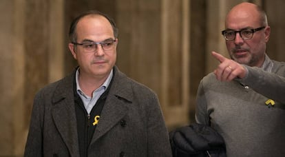 Jordi Turull, este miércoles en el Parlament de Cataluña. 