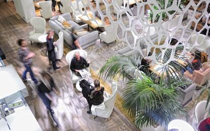 Salón del hotel Mandarin, en Barcelona.