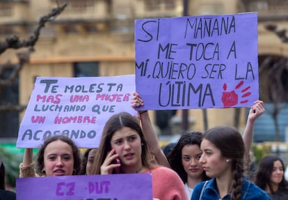 Manifestación del 8-M en San Sebastián.