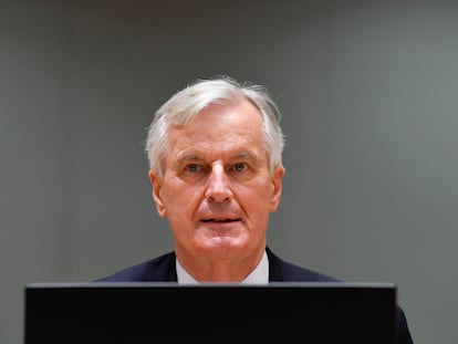 El negociador europeo para el Brexit, Michel Barnier, este martes en Bruselas.