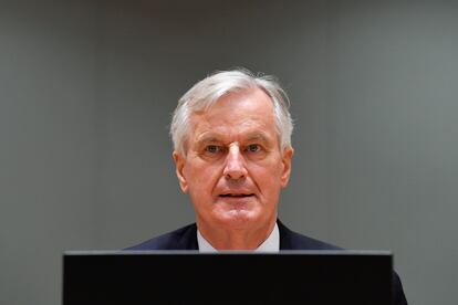 El negociador europeo para el Brexit, Michel Barnier, este martes en Bruselas.