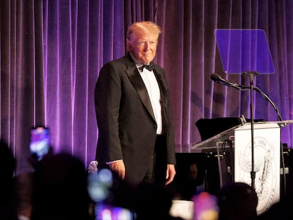 Donald Trump, este sábado, en una gala de las juventudes del Partido Republicano en Nueva York.