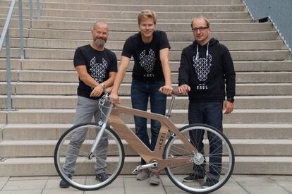 Los fundadores de la empresa: Bernhard Lehner, Heinz Mayerhofer y Christoph Fraundorfer (en el centro).