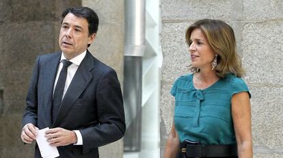El presidente de la Comunidad de Madrid, Ignacio González, y la alcaldesa de la ciudad, Ana Botella