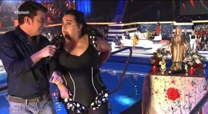 El presentador de 'Splash' junto a Falete
