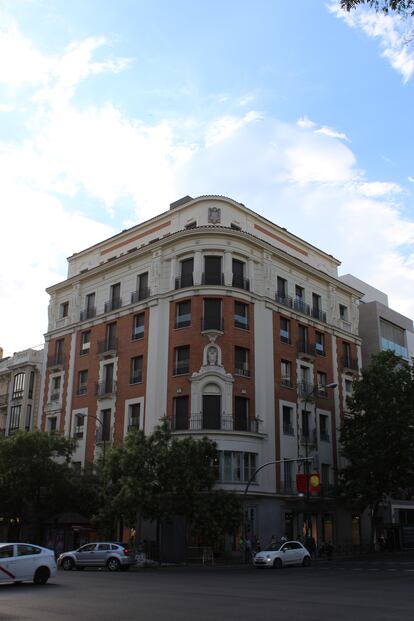 Palacio del marqués de Argudín en la calle Goya de Madrid. Este conocido esclavista de origen asturiano financió buena parte de la promoción urbanística de la Puerta del Sol y del barrio de Salamanca en Madrid.